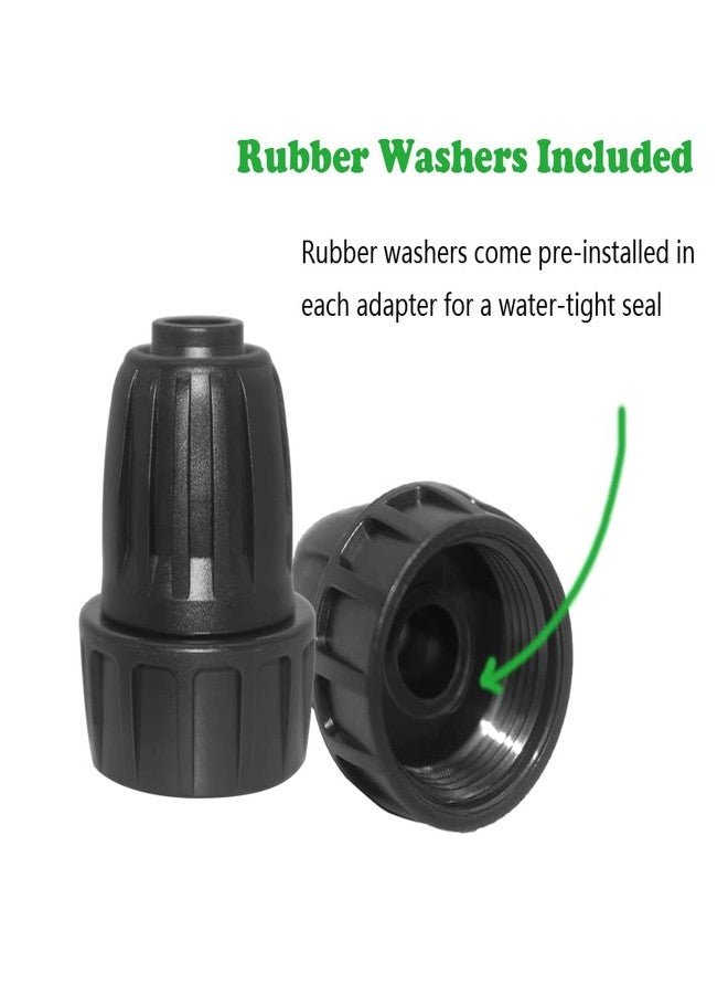 Hooshing 4PCS 1/2 Inch Drip Irrigation Tubing to Faucet Garden Hose Adapter 3/4" to 1/2" Irrigation Hose Adapter Reusable Connector Fittings for Garden Supplies - Image 3
